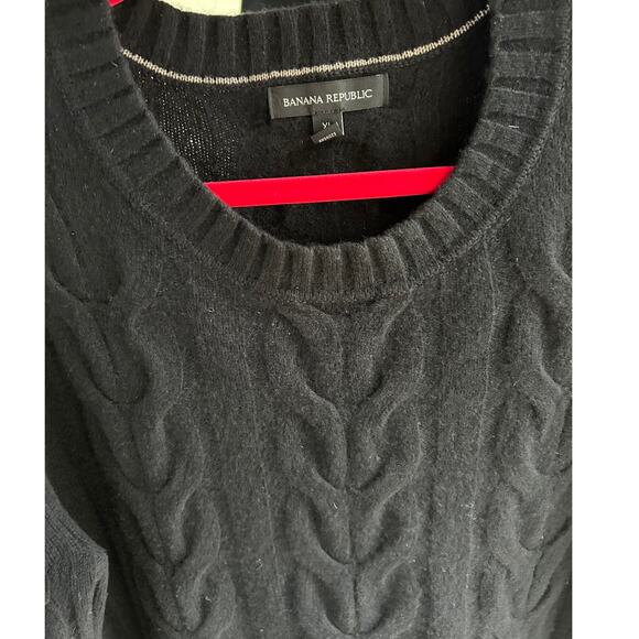 Banana Republic Crewneck Sweater Cable Knit Extra Fine Merino Wool Size XL - Picture 3 of 6